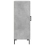 Credenza Grigio Cemento 34,5x34x90 cm in Legno Multistrato