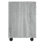 Armadietto con Ruote Grigio Sonoma 45x38x54cm Legno Multistrato