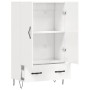 Credenza Bianco Lucido 69,5x31x115 cm in Legno Multistrato