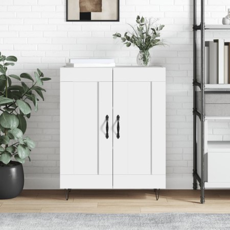 Credenza 69,5x34x90 cm in Legno Multistrato Bianco Lucido