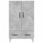 Credenza Grigio Cemento 69,5x31x115 cm in Legno Multistrato