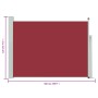 Tenda Laterale Retrattile per Patio 117x500 cm Rossa