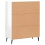 Credenza 69,5x34x90 cm in Legno Multistrato Bianco Lucido