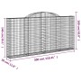 Cesto Gabbione ad Arco 300x30x140/160 cm Ferro Zincato