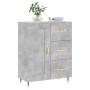 Credenza Grigio Cemento 69,5x34x90 cm in Legno Multistrato