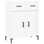 Credenza 69,5x34x90 cm in Legno Multistrato Bianco Lucido