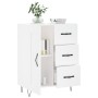 Credenza 69,5x34x90 cm in Legno Multistrato Bianco Lucido