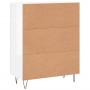 Credenza 69,5x34x90 cm in Legno Multistrato Bianco Lucido