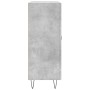 Credenza Grigio Cemento 69,5x34x90 cm in Legno Multistrato