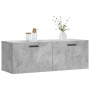 Mobile a Parete Grigio Cemento 100x36,5x35 cm Legno Multistrato