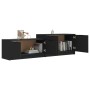 Mobile Porta TV Nero 158,5x36x45 cm in Legno Multistrato