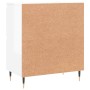 Credenza Bianco Lucido 60x35x70 cm in Legno Multistrato