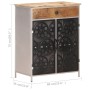 Credenza 60x35x75 cm in Legno di Mango Grezzo e Ferro