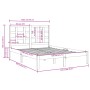 Giroletto Bianco in Legno Massello 120x190 cm Small Double
