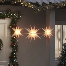 Luci di Natale con LED 3 pz Pieghevoli Bianche