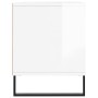 Mobile Porta TV Bianco Lucido 100x34,5x44,5cm Legno Multistrato