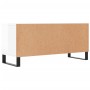 Mobile Porta TV Bianco Lucido 100x34,5x44,5cm Legno Multistrato