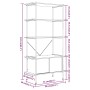 Scaffalatura 5 Livelli con Mobile 80x40x163 cm Acciaio e Legno