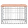 Panca da Giardino Design Gabbione 63x44x42 cm Massello Douglas