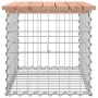 Panca da Giardino Design Gabbione 63x44x42 cm Massello Douglas