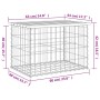 Panca da Giardino Design Gabbione 63x44x42 cm Massello Douglas