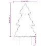 Decorazione Luminosa Natalizia con Picchetti Albero 80LED 60cm