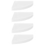 323909 Floating Corner Shelves 4 pcs High Gloss White 35x35x3,8 cm MDF