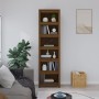 Libreria Marrone Miele 50x35x183 cm in Legno Massello di Pino