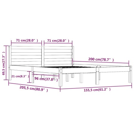 Giroletto Bianco Massello Pino 150x200cm King Size