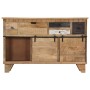 Credenza 140x38x90 cm in Legno Massello di Mango