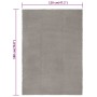 Tappeto Rettangolare Grigio 120x180 cm in Cotone