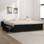 Giroletto con Cassetti Nero 120x190 cm Small Double