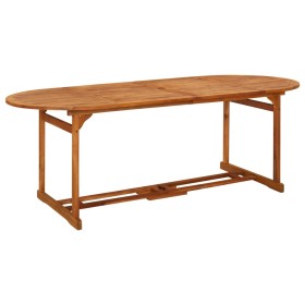 Tavolo da Pranzo per Esterni 220x90x75cm Legno Massello Acacia