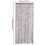 Zanzariera Marrone e Beige 90x220 cm Ciniglia
