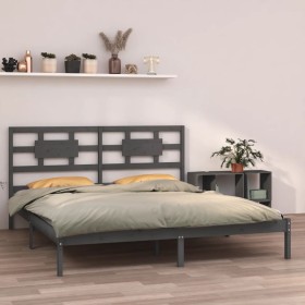 Giroletto Grigio in Legno Massello 180x200 cm Super King