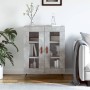 Credenza Grigio Cemento 69,5x34x90 cm in Legno Multistrato