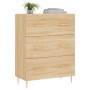 Credenza Rovere Sonoma 69,5x34x90 cm in Legno Multistrato