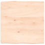Piano per Tavolo 60x60x(2-4) cm Rovere Non Trattato Bordi Vivi