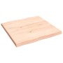 Piano per Tavolo 60x60x(2-4) cm Rovere Non Trattato Bordi Vivi