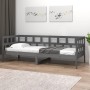 Dormeuse Grigia in Legno Massello di Pino 90x200 cm