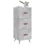 Credenza Grigio Cemento 34,5x34x90 cm in Legno Multistrato