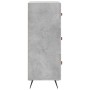 Credenza Grigio Cemento 34,5x34x90 cm in Legno Multistrato