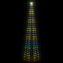 Albero di Natale a Cono con 136 LED Colorati 70x240 cm