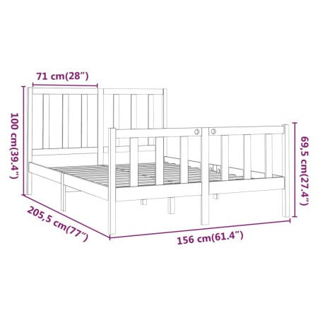 Giroletto Nero Massello Pino 150x200cm King Size