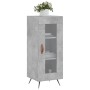 Credenza Grigio Cemento 34,5x34x90 cm in Legno Multistrato