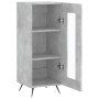 Credenza Grigio Cemento 34,5x34x90 cm in Legno Multistrato