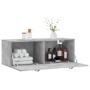 Mobile a Parete Grigio Cemento 100x36,5x35 cm Legno Multistrato