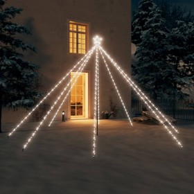 Luci Albero di Natale Interni Esterni 576LED Bianco Freddo 3,6m