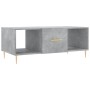 Tavolino Salotto Grigio Cemento 102x50x40 cm Legno Multistrato