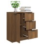 Credenza Rovere Marrone 60x30x70 cm in Legno Multistrato
